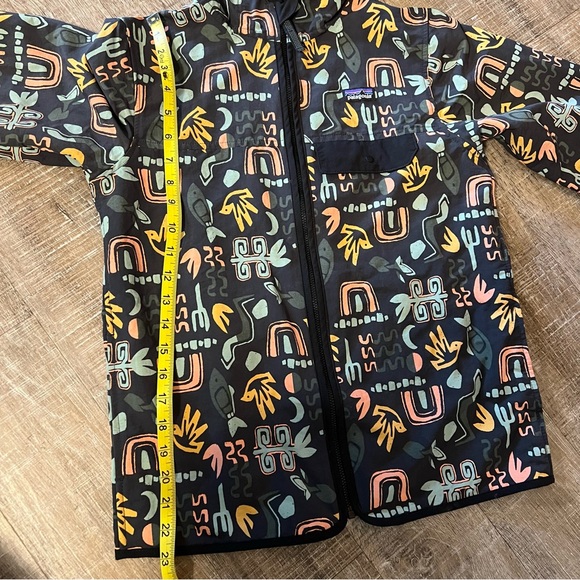 Patagonia Kids Baggies Raincoat full zip chest Snap pocket print bird sn… - Picture 4 of 7